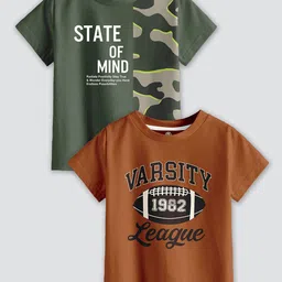 CODEZ Boys 2 Printed Cotton T-shirts-26