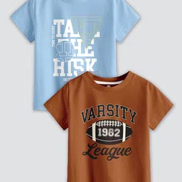 CODEZ Boys 2 Printed Cotton T-shirts-image-94
