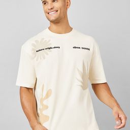 Styli Placement Print Terry Oversized T-Shirt-image-44