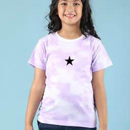 NUSYL Girls Typography Printed Round Neck Short Sleeves T-shirt-image-14
