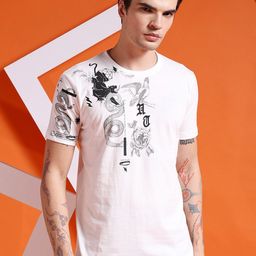 The Indian Garage Co Graphic Printed Round Neck T-shirt-image-72