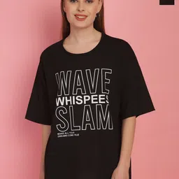 VIMAL JONNEY Women 2 Printed Drop-Shoulder Sleeves Applique T-shirt-image-67