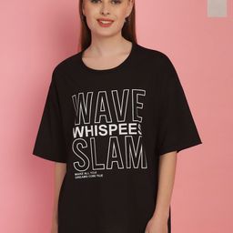 VIMAL JONNEY Pack Of 2 Women Typography Printed Round Neck Oversized T-shirt-image-41