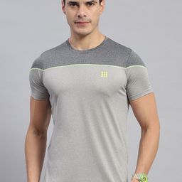 rock.it Colourblocked Round Neck Cotton Casual T-shirt-image-49