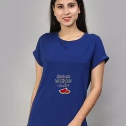 SillyBoom Maternity Feeding Printed Extended Sleeves T-Shirt-image-57