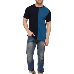 SLOWLORIS  Round Neck Short Sleeves Colourblocked T-shirt-image-61