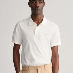 GANT Solid Polo Neck Regular Fit T-Shirt-image-40