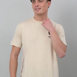 Cantabil Typography Printed Round Neck Short Sleeves Cotton T-shirt-image-53