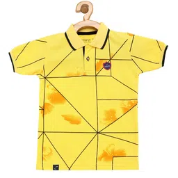 earth conscious Boys Yellow Polo Collar T-shirt-picture-46