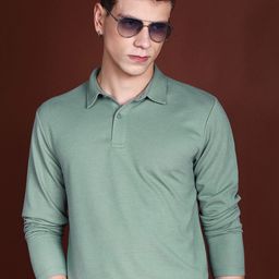 KETCH Colourblocked Polo Collar Popcorn structured T-shirt-image-64