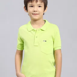 Monte Carlo Boys Solid Polo Collar Cotton T-shirt-image-78