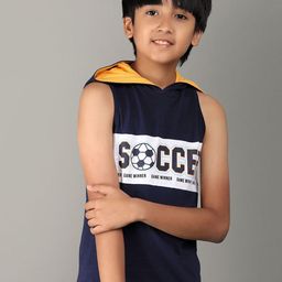 V-Mart Boys Typography Printed Sports Hooded T-shirt-image-96