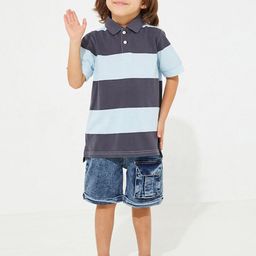 Cherry Crumble Boys Twisted Dual Cotton Polo Collar T-shirt-image-39