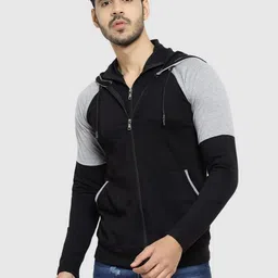 Black Collection Men Hooded Pockets T-shirt-picture-34