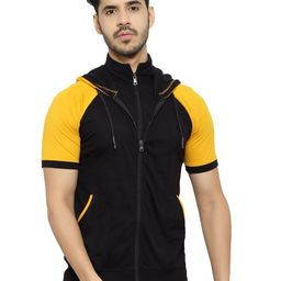 Black Collection Men Hooded Pockets T-shirt-image-63