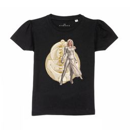 Marvel by Wear Your Mind Girls Black Pure Cotton Pockets T-shirt-image-98
