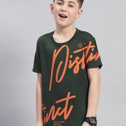 Monte Carlo Boys Typography Printed Casual Round Neck Pure Cotton T-shirt-image-67