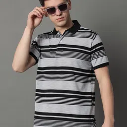 GET GOLF Men Striped Pockets T-shirt-image-61