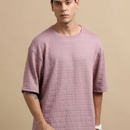 Bushirt Striped Round Neck Drop-Shoulder Sleeves Oversize T-shirt-picture-32