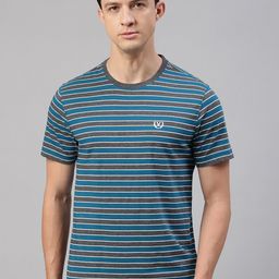 Van Heusen Striped Round Neck Short Sleeves Cotton T-shirt-image-52