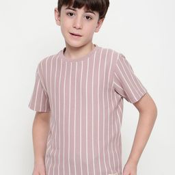 Octave Boys Round Neck Striped T-shirt-image-25