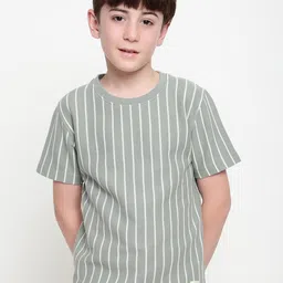 Octave Boys Striped Round Neck T-shirt-picture-31