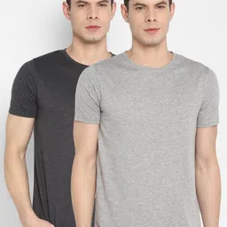 appulse Men Grey & Charcoal Pack of 2 T-shirts-image-62