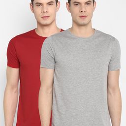 appulse Men Red & Grey Set Of 2  T-shirt-5