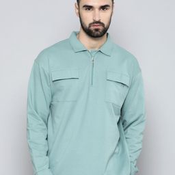 Maniac Polo Collar Cotton Oversized T-shirt-image-32