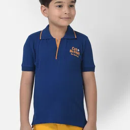 Cub McPaws Boys Blue Solid Polo Collar T-shirt-picture-12