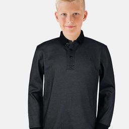 Gini and Jony Boys Charcoal Polo Collar Cotton T-shirt-image-74