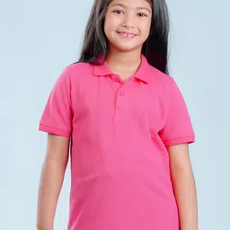 NUSYL Girls Polo Collar Casual T-shirt-image-40