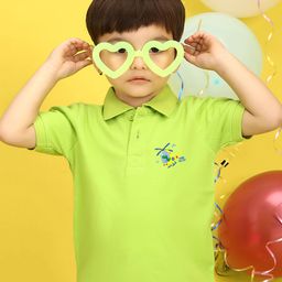 NUSYL Kids Pink Polo Collar T-shirt-18