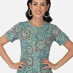 BASE 41 Printed Slim Fit Pure Cotton T-shirt-image-41