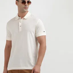 Tommy Hilfiger Men Polo Collar Slim Fit Pure Cotton T-shirt-image-90