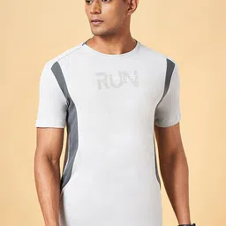 Ajile by Pantaloons Typography Printed Round Neck Cotton Slim Fit T-shirt-image-97