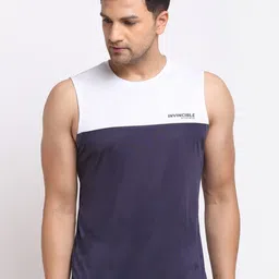 Invincible Colourblocked Slim Fit Structured Vest-image-62