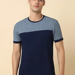 Allen Solly Colourblocked Cotton Slim Fit T-shirt-image-12