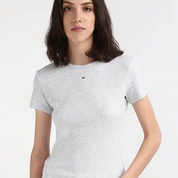 Tommy Hilfiger Round Neck Slim Fit Cotton T-shirt-image-54