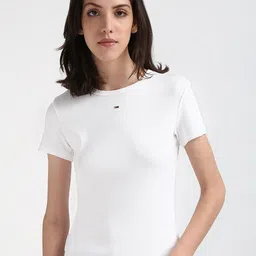Tommy Hilfiger Round Neck Short Sleeves Cotton Slim Fit T-shirt-image-59