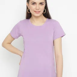 UnaOne Round Neck Slim Fit Pure Cotton T-shirt-image-32