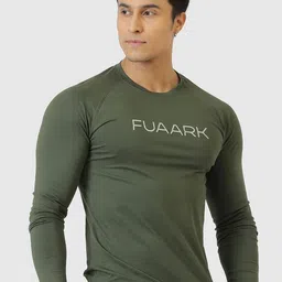 FUAARK Men Moisture Wicking Brand Logo Printed Round Neck Cotton Compression T-shirt-image-71