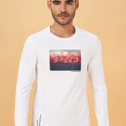 Ajile by Pantaloons Graphic Printed Slim Fit Cotton T-shirt-image-15
