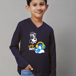 Friskers Boys Graphic Printed V-Neck Pure Cotton Slim Fit T-shirt-picture-35