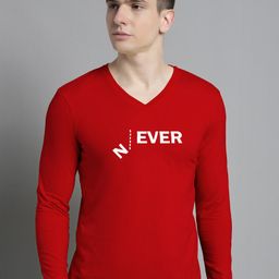 FBAR Typography Printed Cotton Slim Fit T-shirt-image-85