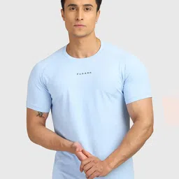 FUAARK Men Dry Fit Solid Round Neck Polyester Slim Fit Tshirt-image-53