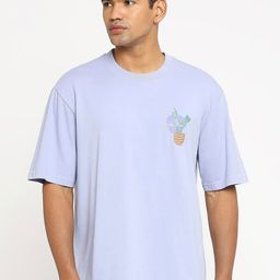 Basics Round Neck Cotton Relaxed Fit T-shirt-image-78