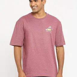 Basics Round Neck Cotton Relaxed Fit T-shirt-image-72