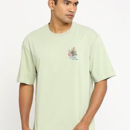Basics Round Neck Cotton Relaxed Fit T-shirt-image-85