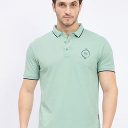 Duke Men Solid Polo Collar Slim Fit T-shirt-picture-30